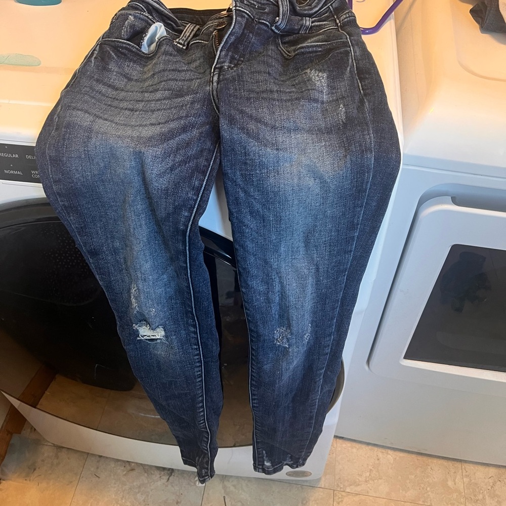 KanCan Distressed Dark Blue Skinny Jeans